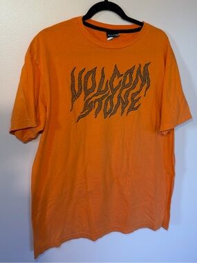 Men’s Orange Volcom Stone Graphic Tee
